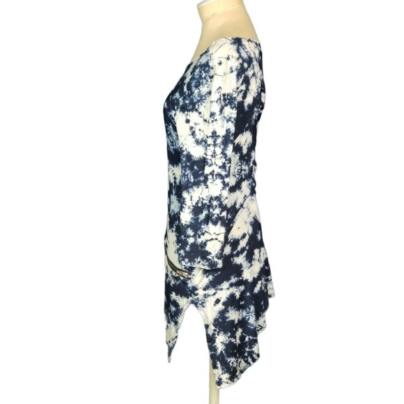 ETHEREAL LOS ANGELES LONG  SLEEVE MULTI  DYE MADE IN USA TOP/Mini Dress Small - Picture 3 of 5